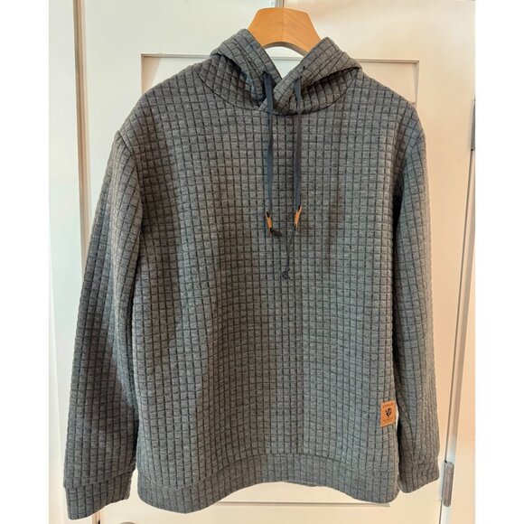 Vogue Men’s Waffle Hoodie (Size M, Medium-Weight/Fitted, Dark Gray) - Picture 1 of 1